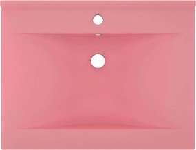 vidaXL Νιπτήρας με Οπή Βρύσης Ροζ Ματ 60 x 46 εκ. Κεραμικός
