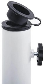 vidaXL Βάση Ομπρέλας Λευκή 9 κ. 40 εκ. από Χυτοσίδηρο