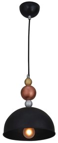 Φωτιστικό Οροφής Κρεμαστό HL-045RS-1P 77-2742 Mona Black Homelighting Metal,Wood