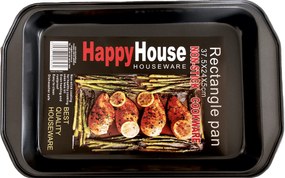 Happy House Ταψί Αντικολλητικό Βαθύ Μαύρο 37,5x24 cm