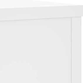 vidaXL Βάσεις Φυτών 2 τεμ. Λευκές 25x25x80 εκ. από Επεξεργασμένο Ξύλο