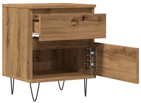 Κομοδίνο τεχνίτης Δρυς 40x35x50 εκ. από Επεξεργασμένο Ξύλο 857418