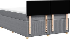 vidaXL Κρεβάτι Boxspring με Στρώμα Αν. Πράσινο 160x200εκ Υφασμάτινο