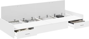 vidaXL Σκελετός Κρεβατιού Λευκό 80 x 200 cm Επεξεργασμένο ξύλο