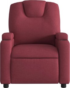 vidaXL Πολυθρόνα Μασάζ Ανακλινόμενη Μπορντό Υφασμάτινη
