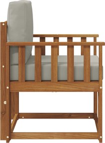 vidaXL Εξωτερικός καναπές Στερεό Ξύλο Ακακίας και Πολυεστέρ