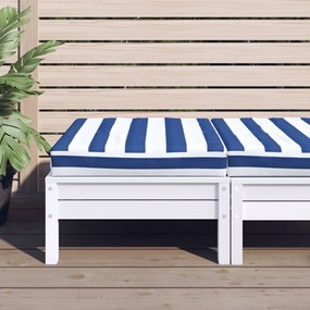 vidaXL Μαξιλάρι Παλέτας Μπλε & Λευκό Ριγέ 60x60x8 εκ. Ύφασμα Oxford