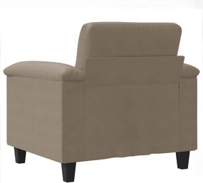 vidaXL Πολυθρόνα Taupe 60 εκ. από Ύφασμα Μικροϊνών
