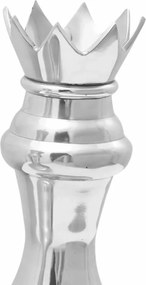 vidaXL Γλυπτά 2 pcs Ασημί 17 x 17 x 42 εκ. Αλουμίνιο