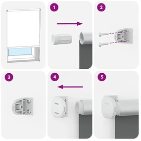 vidaXL Roller Blind Blackout ανοιχτό γκρι 50x150 cm Πλάτος υφάσματος