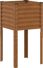 vidaXL Γλάστρα Κήπου Σκ rusty 45 x 45 x 88 cm Επικαλυμμένος Χάλυβας