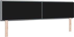 vidaXL LED κεφαλάρι με LED ταινίες φωτός Ανοιχτό γκρι 180 cm ύφασμα