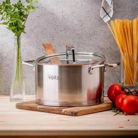Κατσαρόλα Oliver Voltz OV51210P24 Berlin Premium Collection, 24 cm, 6.1 l, Ανοξείδωτο 18/10, Επαγωγή, Inox