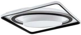 Φωτιστικό Οροφής - Πλαφονιέρα Benalauri 39849 45x45x8,5cm Dim Led Black-White Eglo Steel,Plastic