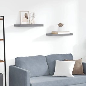 vidaXL Ράφι Τοίχου Γκρι 50x23,5x3,8 εκ. MDF
