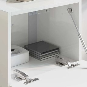 vidaXL Ντουλάπι Τηλεόρασης Τοίχου Λαμπερό Λευκό 39 x 31 x 29,5 εκ