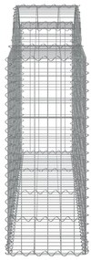 Συρματοκιβώτια Τοξωτά 50 τεμ. 200x50x100/120 εκ. Γαλβαν. Ατσάλι - Ασήμι