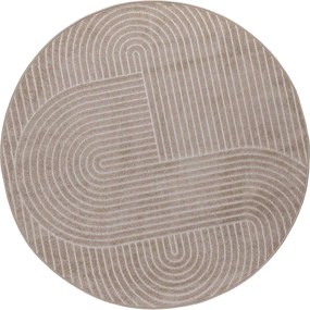 vidaXL Χαλιά χώρου Γύρος PALMERAS Μπεζ Ø 120 εκ. Πολυεστέρας