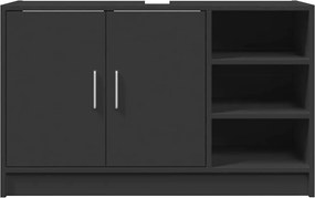 vidaXL Ντουλάπι Νιπτήρα Μαύρο 90x29x55 εκ. από Επεξεργασμένο Ξύλο