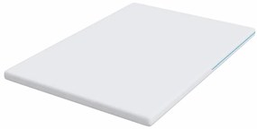 vidaXL Στρώμα επικάλυψης Λευκό 160 x 200 cm Υφασμα Jacquard