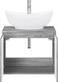 vidaXL Σετ Επίπλων Μπάνιου Γκρι Sonoma Επεξεργασμένο Ξύλο