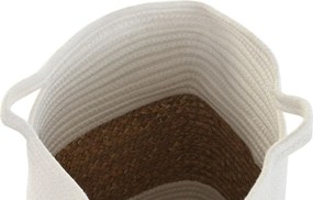 Διακοσμητικό Καλάθι DKD Home Decor Λευκό Φυσική ίνα
