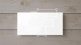 Intra Συλλεκτικό Ξύλινο Παζλ Plywood  4mm - Κενή λευκή κάρτα σε ξύλινη επιφάνεια Σε Ξύλινο Κουτί - Διαστάσεις Puzzle: 10x10 cm – 25 κομμάτια