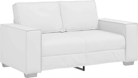 vidaXL Διθέσιος καναπές Λευκός 160 cm Τεχνητό Δέρμα