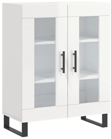 vidaXL Ντουλάπι Γυαλιστερό Λευκό 69,5x34x90 εκ. Επεξεργασμένο Ξύλο