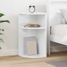vidaXL End Table Υψηλής γυαλάδας λευκό 29,6 x 29,6 x 60 εκ