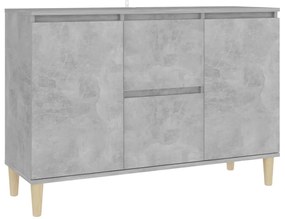 vidaXL Μπουφές Γκρι Σκυροδέματος 101x35x70 εκ. από Επεξεργασμένο Ξύλο