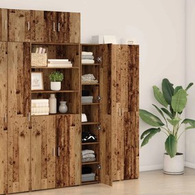 vidaXL Highboard 2 pcs Παλιό ξύλο 30 x 42,5 x 185 εκ