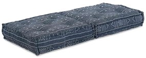 vidaXL Μοντέρνος πουφ Indigo 70x70x36 ύφασμα