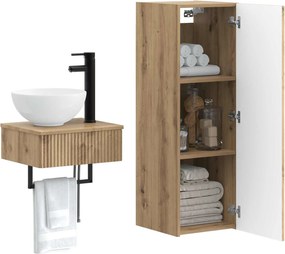 vidaXL Σετ Επίπλων Μπάνιου 2 τμχ. Artisan Δρυς 33 x 34,5 x 100 εκ