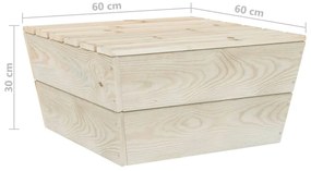 vidaXL Τραπέζι Κήπου 60x60x30 εκ. από Εμποτισμένο Ξύλο Ερυθρελάτης