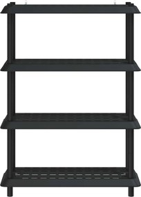 vidaXL Μονάδα Ραφιού 4 επίπεδα 100 x 40 x 136,5 εκ PP Ανθρακί
