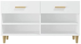 vidaXL Παπουτσοθήκη Λευκή 102 x 35 x 55 εκ. από Επεξεργασμένο Ξύλο