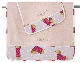 Πετσέτες Βρεφικές Pet (Σετ 2τμχ) Fuchsia Saint Clair Towels Set 70x130cm 100% Βαμβάκι