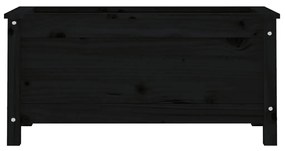 vidaXL Ζαρντινιέρα Μαύρη 82,5 x 40 x 39 εκ. από Μασίφ Ξύλο Πεύκου