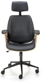 IGNAZIO swivel armchair, walnut/black DIOMMI V-CH-IGNAZIO-FOT-CZARNY