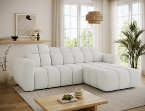 Γωνιακός καναπές Comfora-Λευκό-Δεξιά