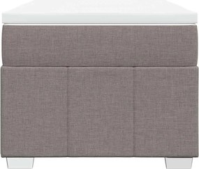 vidaXL Κρεβάτι Boxspring με Στρώμα Taupe 100 x 200 εκ. Υφασμάτινο