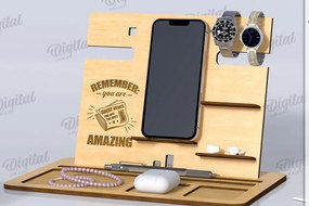Intra απο ξύλο plywood 3mm-4mm πάχος 3D Ξύλινος Οργανωτής Γραφείου Δίασταση 30x20 cm INTRAFABR-119549619