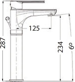 Eurorama Klint 142310P Chrome - Μπαταρία επιτραπέζιου νιπτήρα