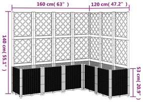 ΖΑΡΝΤΙΝΙΕΡΑ ΚΗΠΟΥ ΜΕ ΚΑΦΑΣΩΤΟ ΛΕΥΚΗ 160X120X140 ΕΚ. ΑΠΟ PP 367879