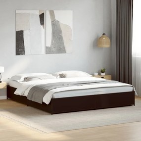 vidaXL Πλαίσιο Κρεβατιού Μαύρο 160 x 200 εκ. Επεξ. Ξύλο &amp; Μέταλλο