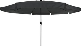 vidaXL Ομπρέλα Κήπου Ανθρακί 395 x 395 x 245 εκ. Πολυεστέρας