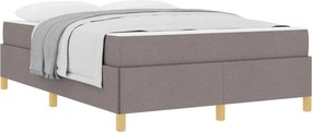 vidaXL Σκελετός Κρεβατιού Taupe 140 x 190 cm ύφασμα