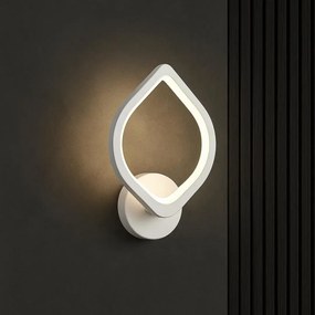 Stewehome Πολυτελές Μοντέρνο Απλίκα Λευκό με LED 3 Χρωμάτων 15x27x27 cm
