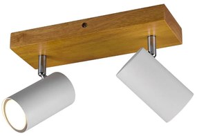 Φωτιστικό Οροφής - Σποτ Marley 812400231 2xGU10 35W 26x9x16cm White Mat Trio Lighting Metal,Wood